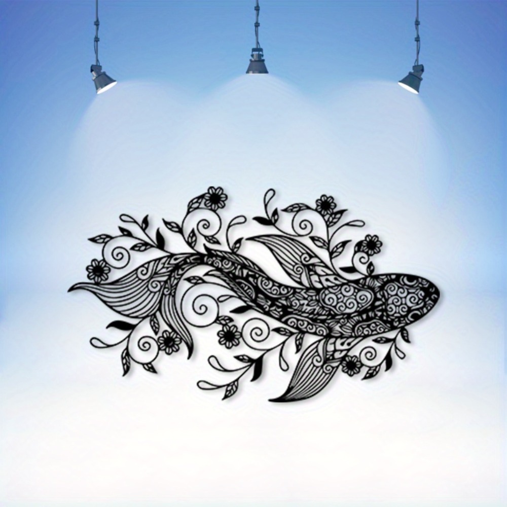 Home Decor Yoga - 1pc Vintage Koi Fish Metal Wall