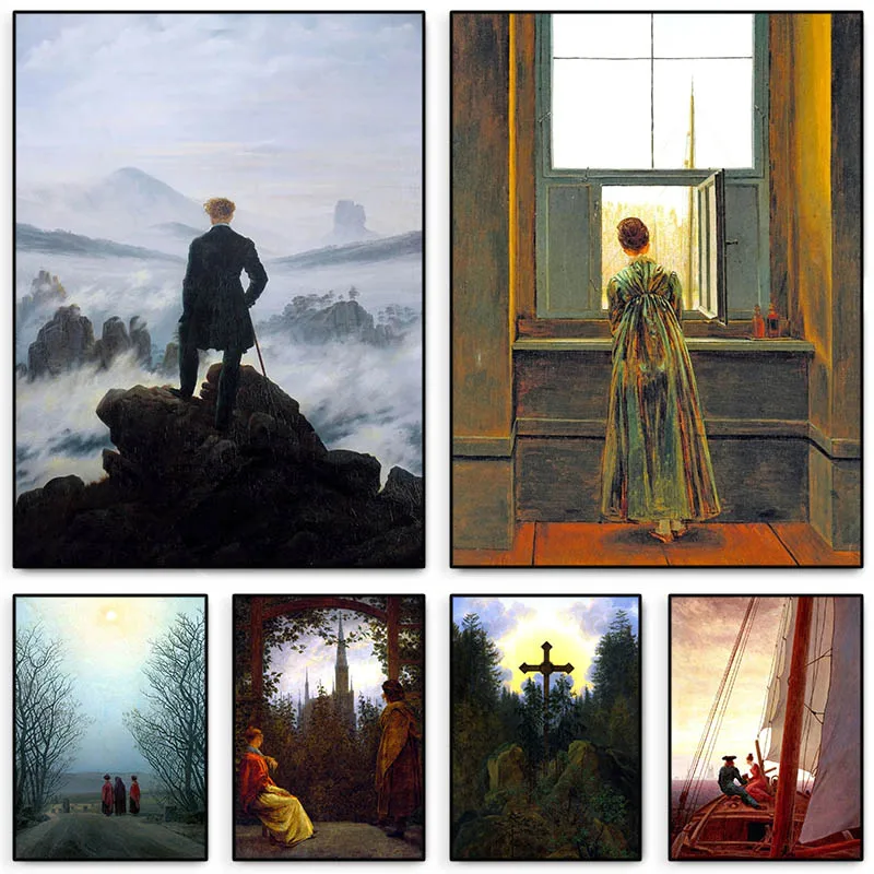 Abstract Oil Painting - Caspar David Friedrich Artwork Posters Classical