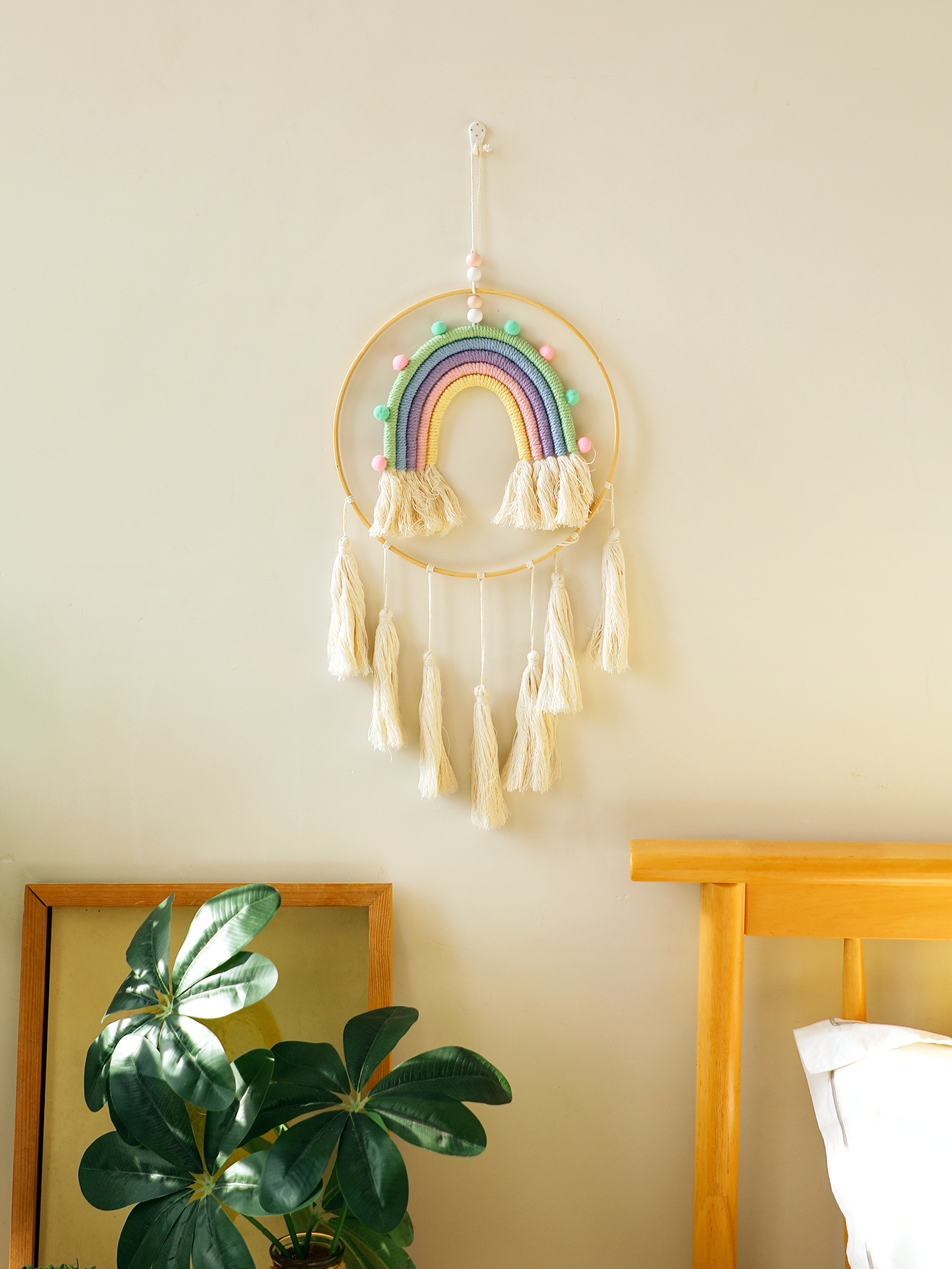 Home Decor Yoga - Macrame Tapestry Wall Hanging Decor Rainbow
