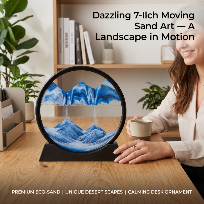 Sand Art Picture - 3D Hourglass Quicksand Moving Sand Art