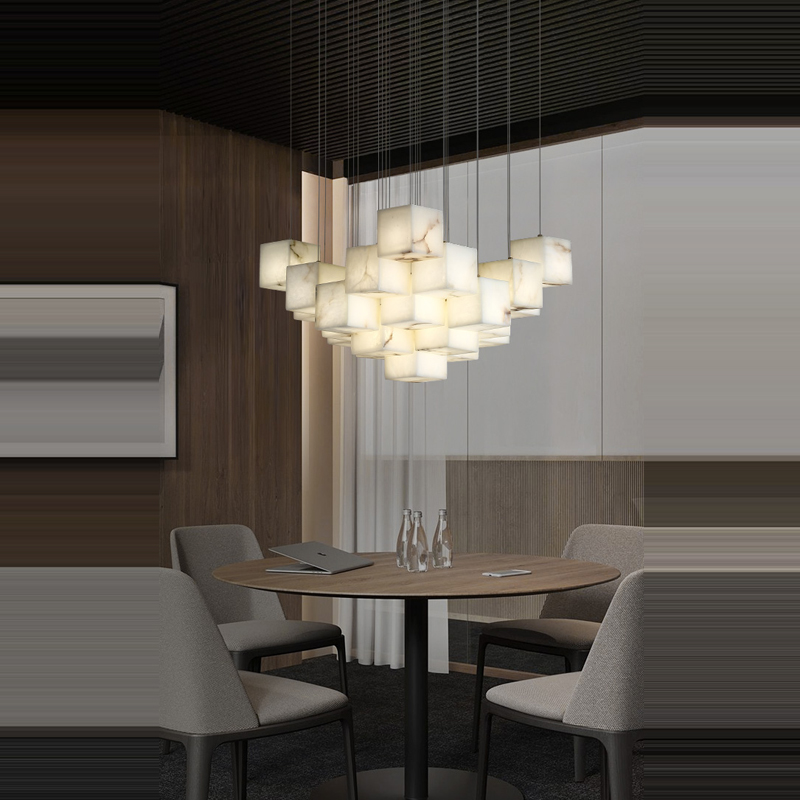Home Decor Trend 2026 - White Noble Luxury Marble Cube LED