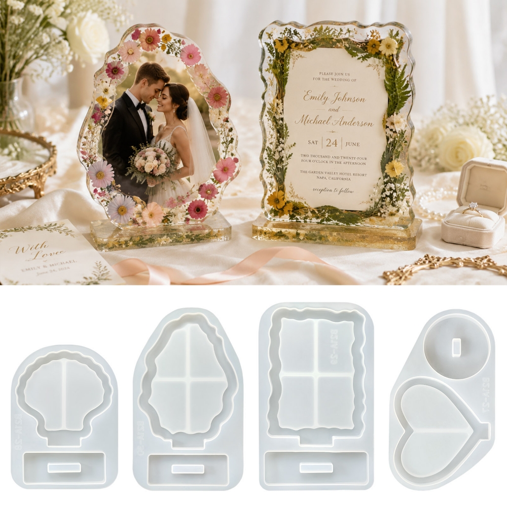 Pressed Flower Frame - S0305 Love Heart Shell Photo Frame