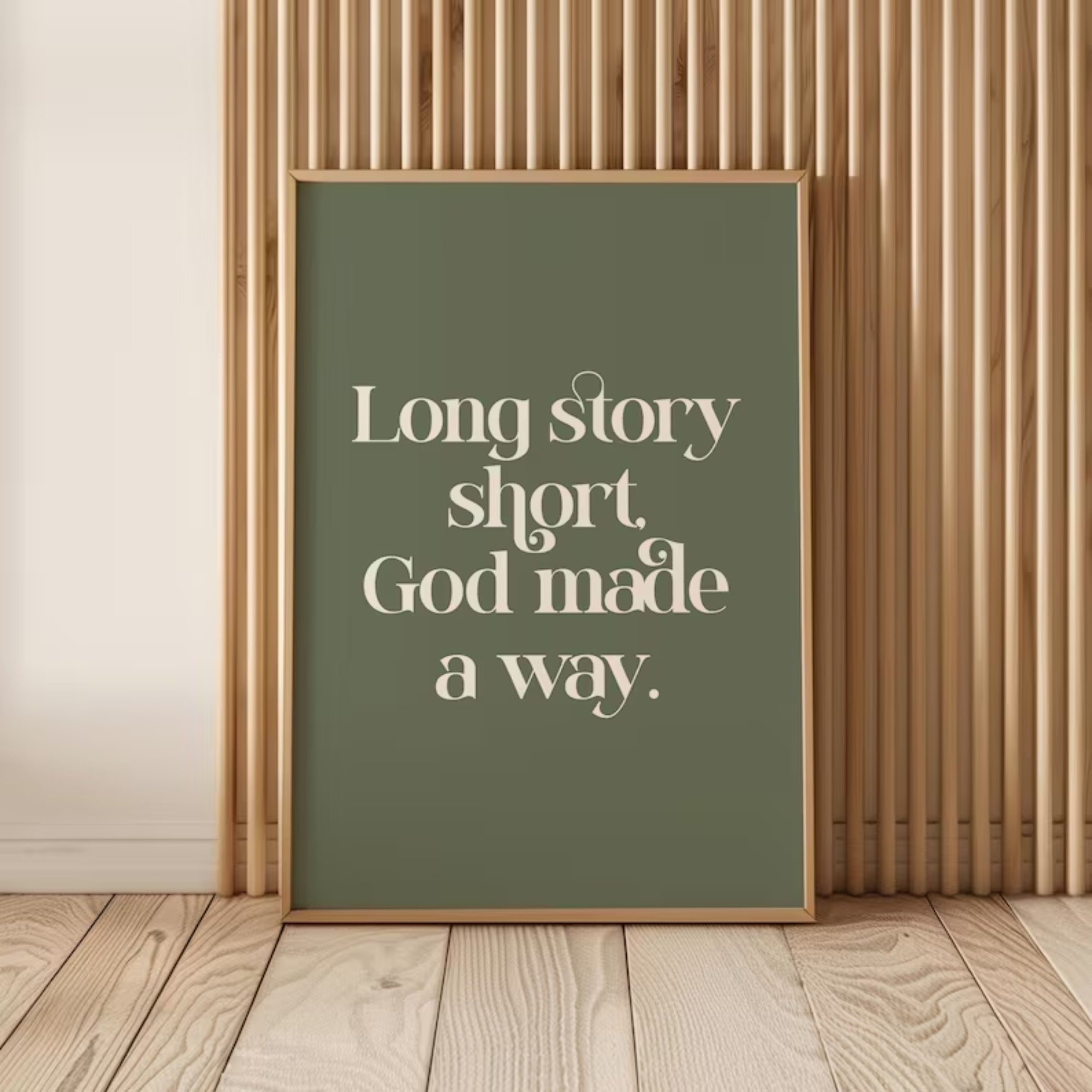 Long Story Short God Made A Wa - Home Decor Aesthetic avaliação e preço
