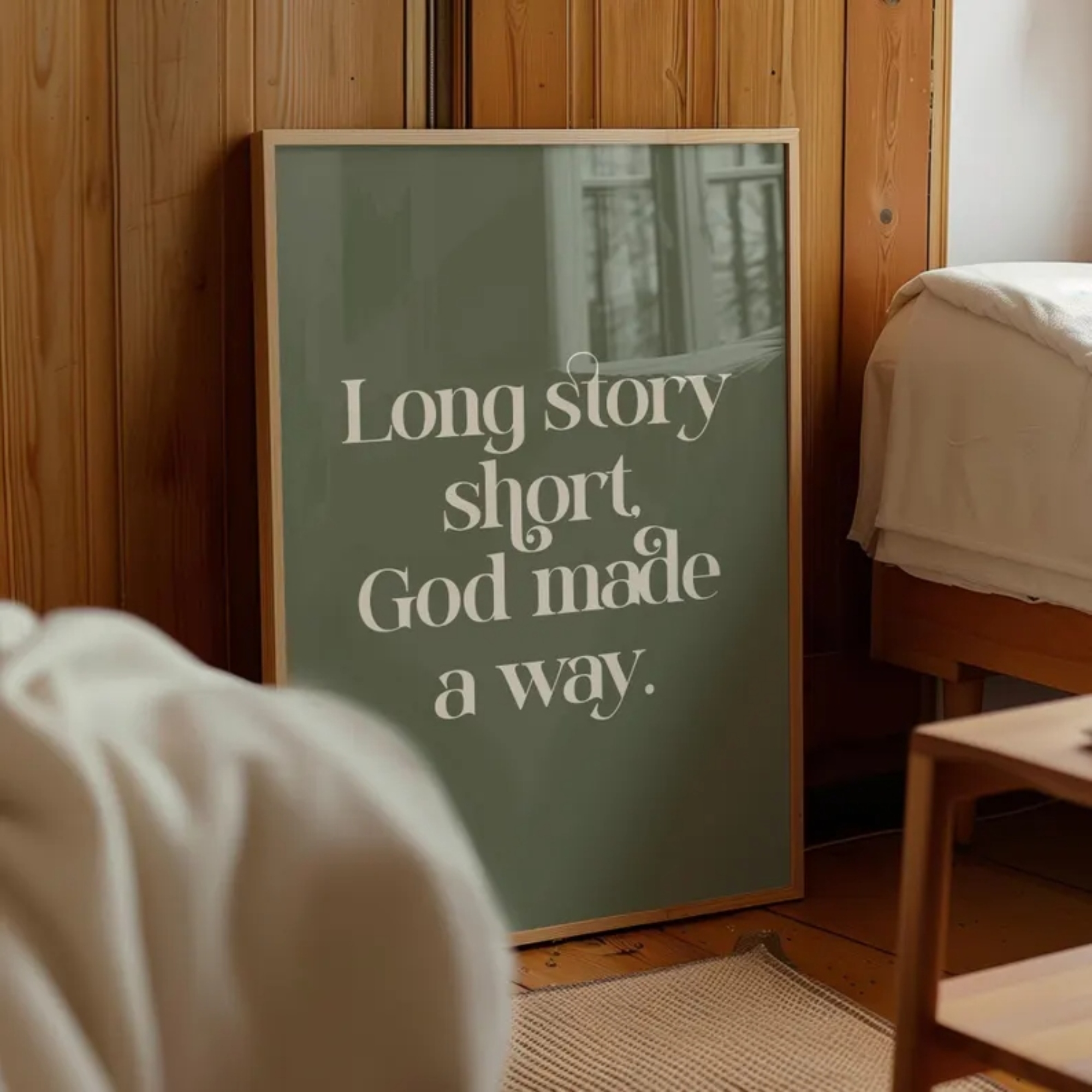 Long Story Short God Made A Wa - Home Decor Aesthetic avaliação e preço