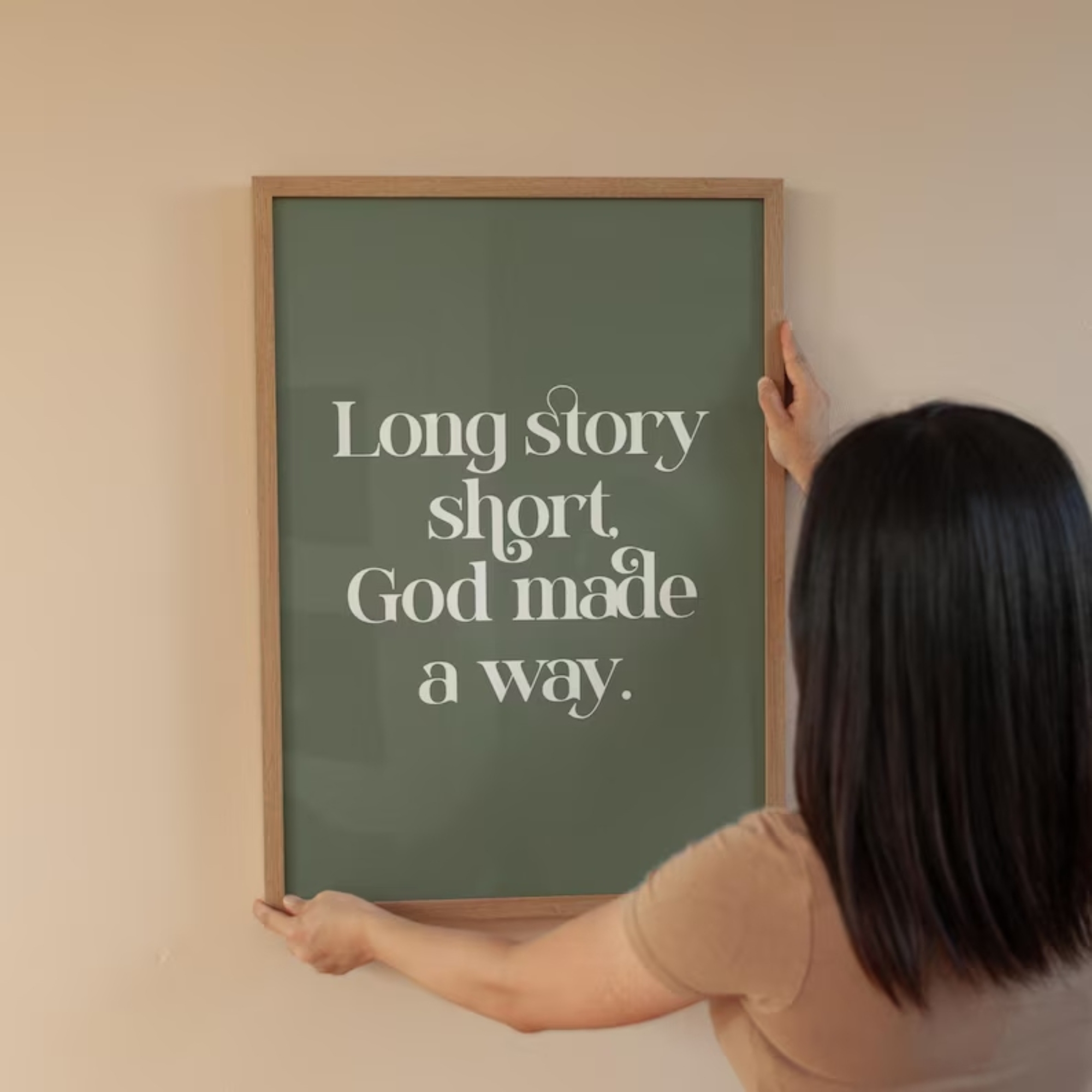 Long Story Short God Made A Wa - Home Decor Aesthetic avaliação e preço