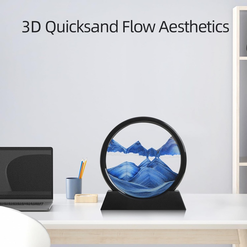 3D Hourglass Quicksand Moving  - Sand Art Picture avaliação e preço