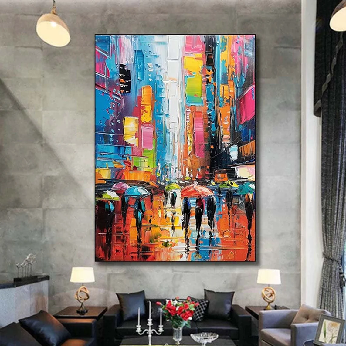 Original Custom Urban Painting - Abstract Oil Painting avaliação e preço