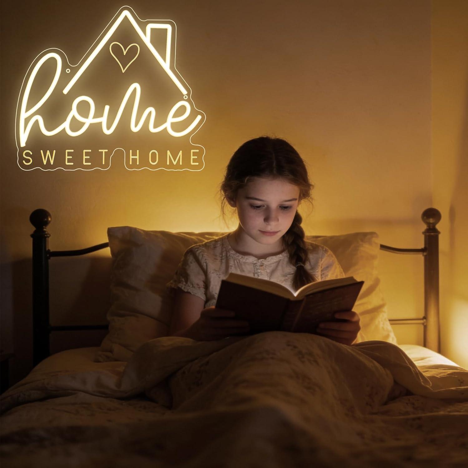 Sweet Home Neon Sign USB Dimma - Home Decor Aesthetic avaliação e preço
