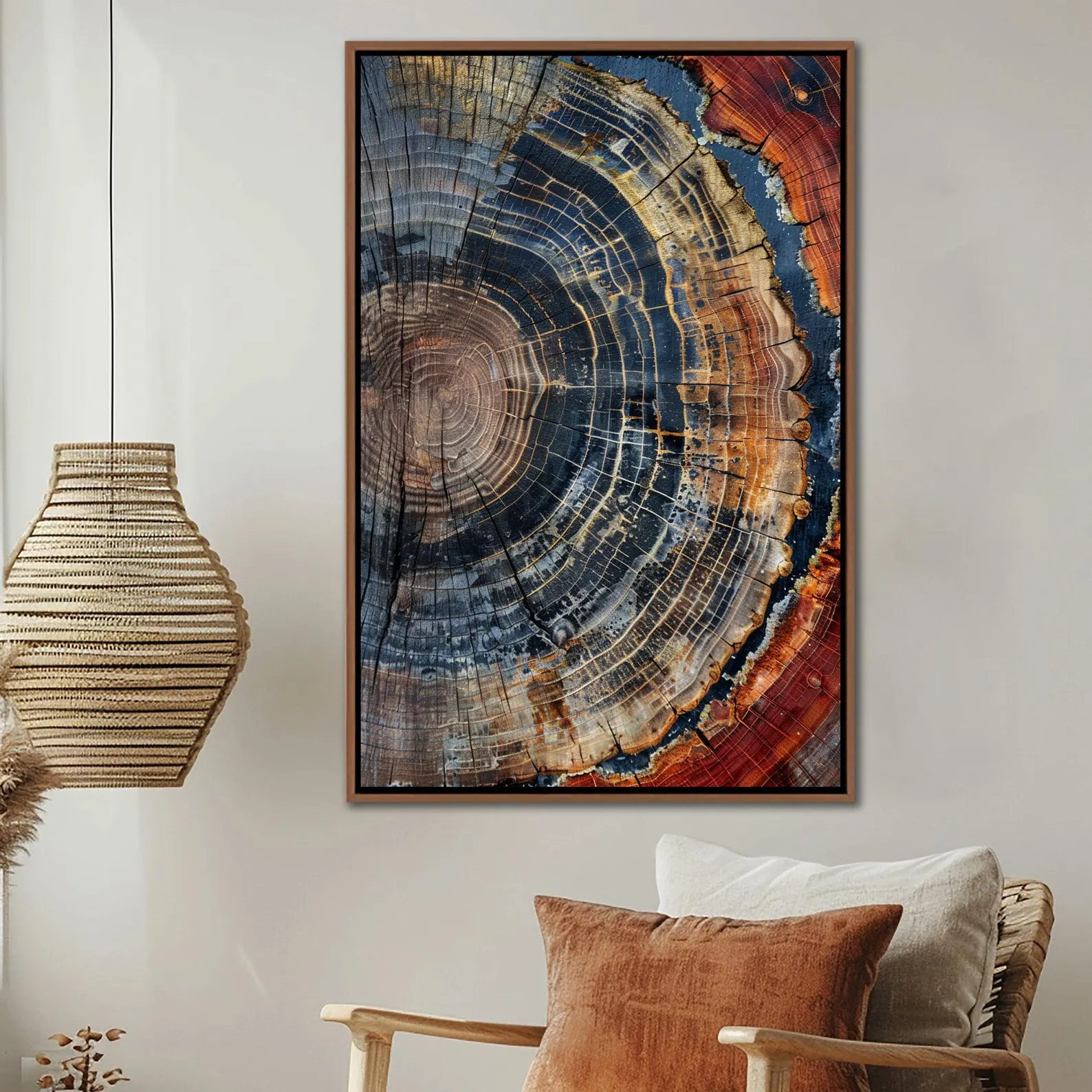 Tree Ring Framed Wall Art, Abs - Abstract Oil Painting avaliação e preço