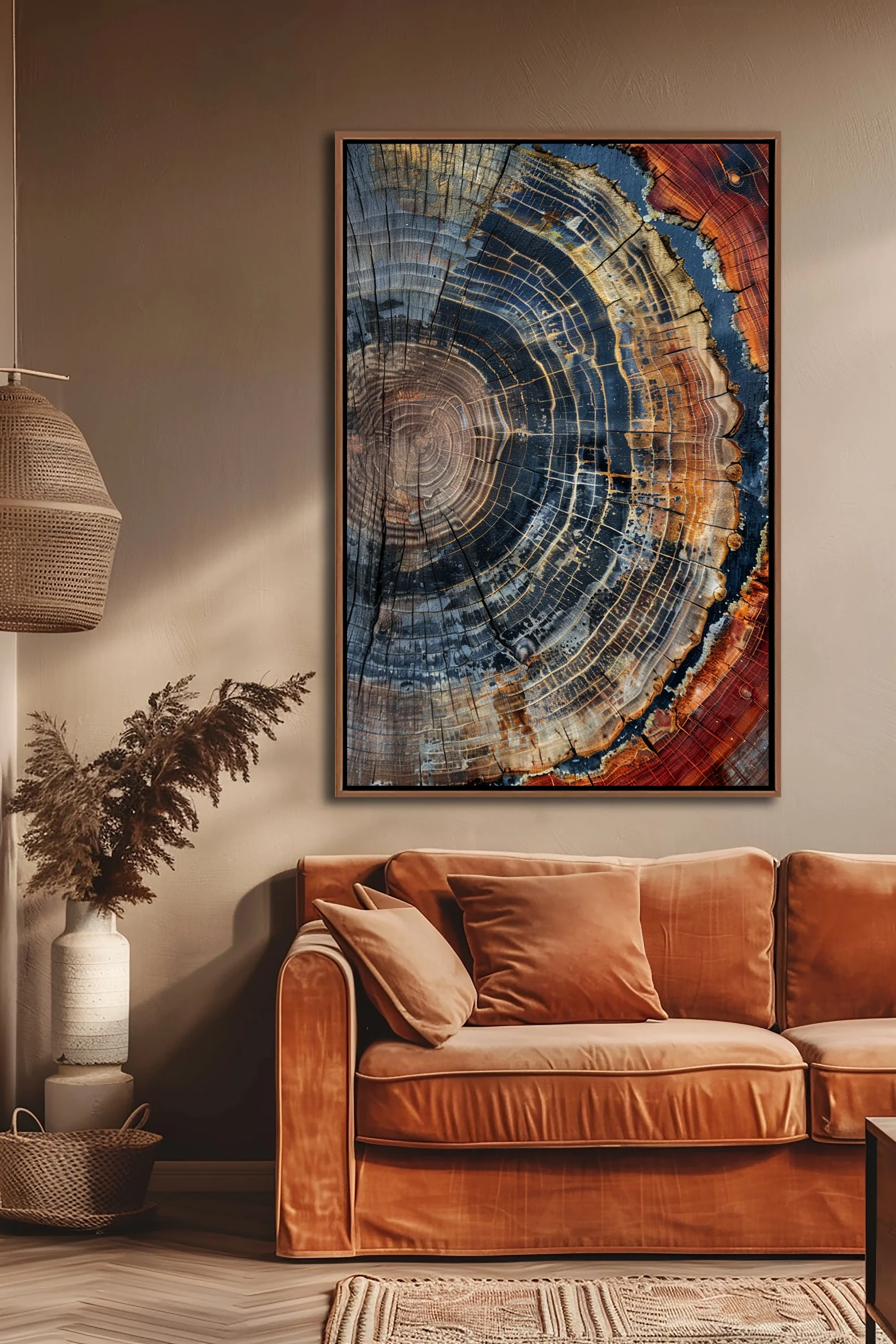 Tree Ring Framed Wall Art, Abs - Abstract Oil Painting avaliação e preço