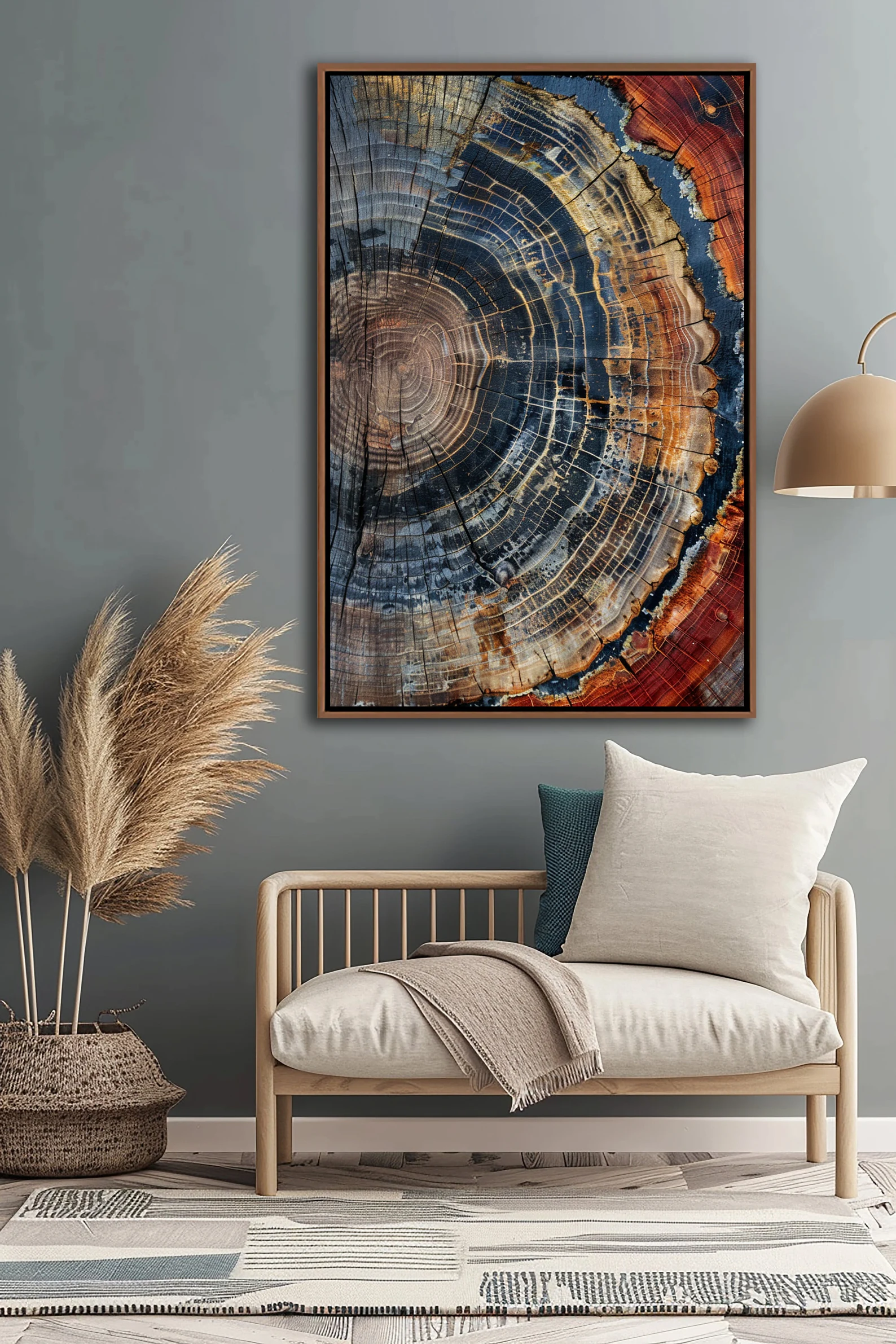 Tree Ring Framed Wall Art, Abs - Abstract Oil Painting avaliação e preço