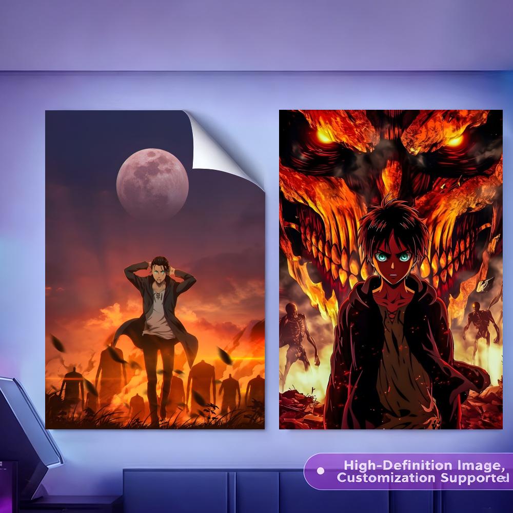 Anime A-Attack On Titan Eren Y - Geometric Wall Art avaliação e preço