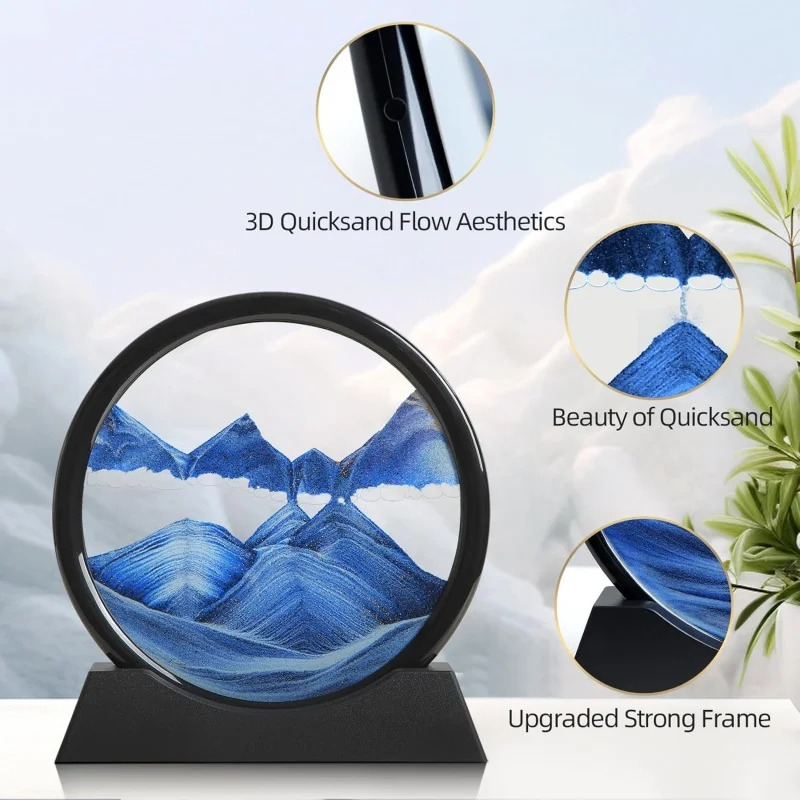 3D Hourglass Quicksand Moving  - Sand Art Picture avaliação e preço