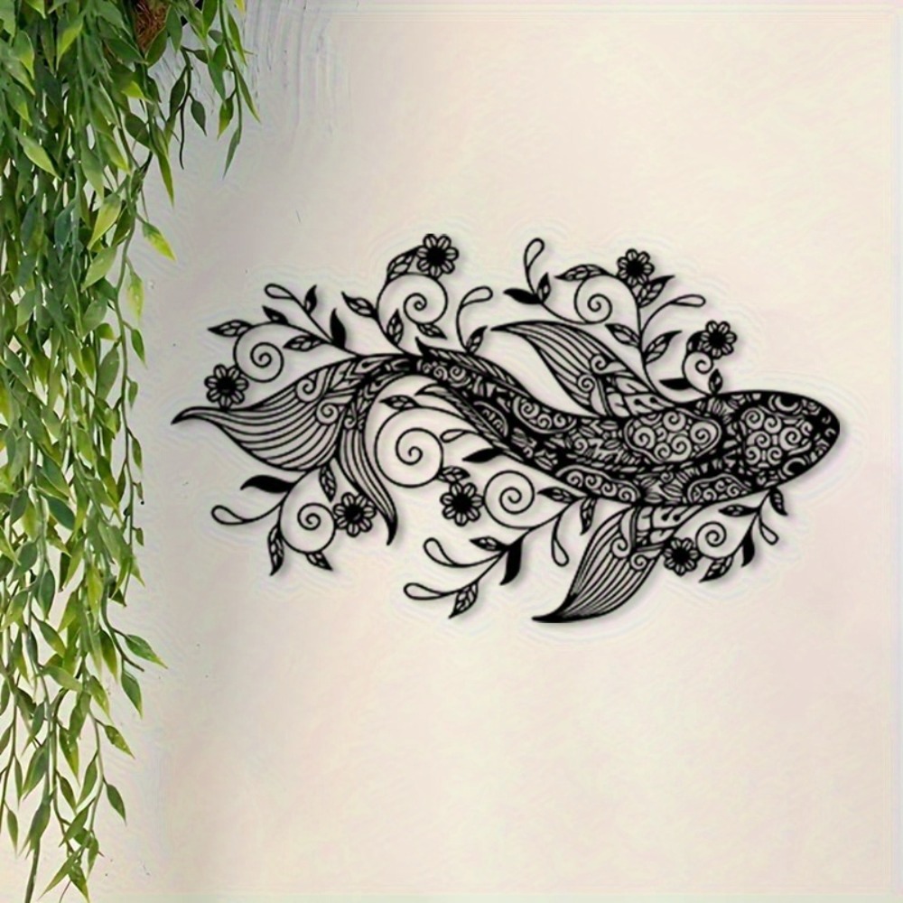 1pc Vintage Koi Fish Metal Wal - Home Decor Yoga avaliação e preço