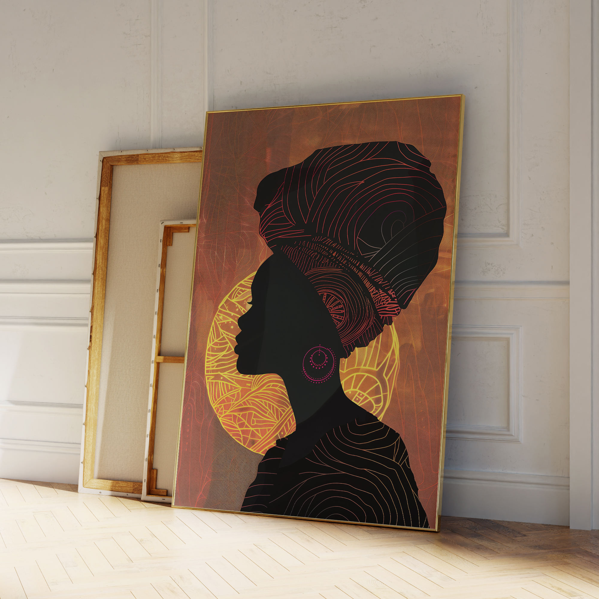 Modern African Women Fashion P - Geometric Wall Art avaliação e preço