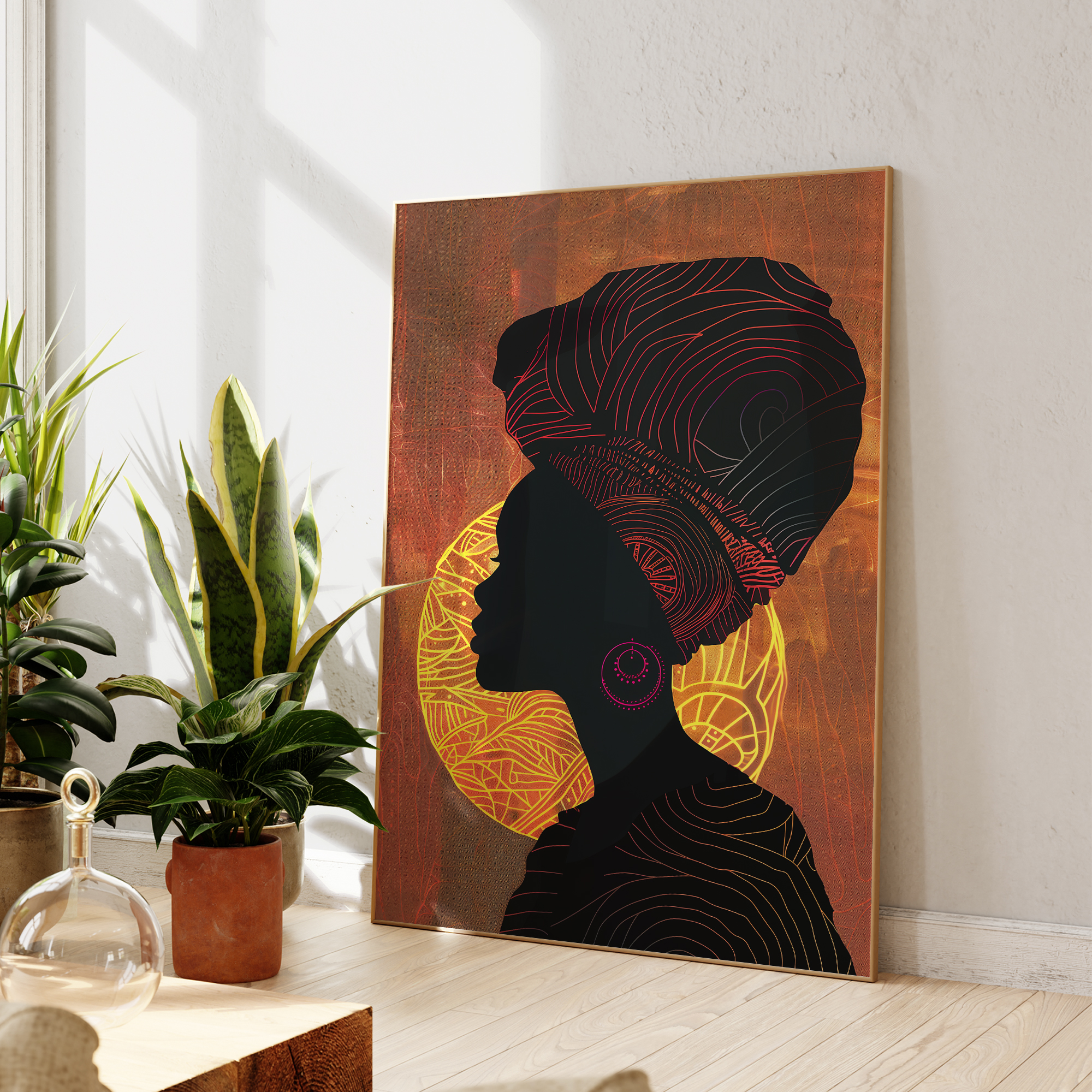 Modern African Women Fashion P - Geometric Wall Art avaliação e preço