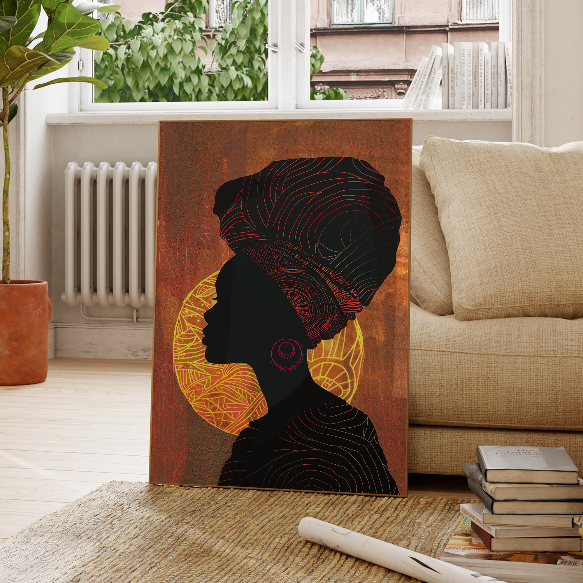 Modern African Women Fashion P - Geometric Wall Art avaliação e preço