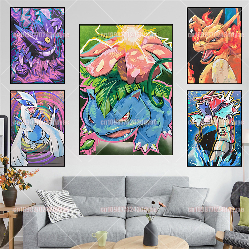 Pokémon Poster Canvas Print Tr - Home Decor Aesthetic avaliação e preço