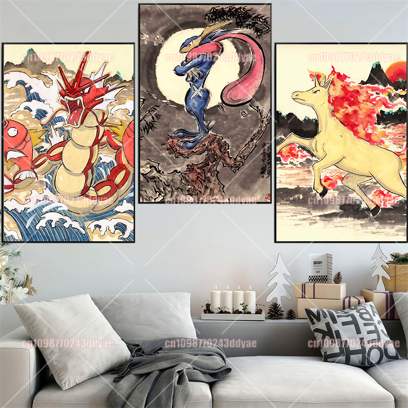 Pokémon Poster Canvas Print Tr - Home Decor Aesthetic avaliação e preço