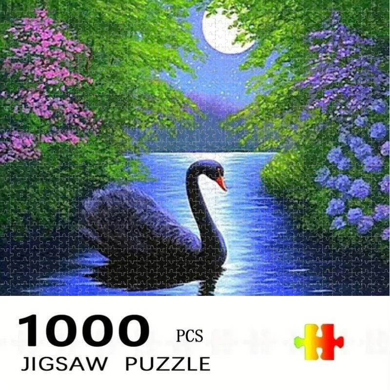 1000/500 PCS Jigsaw Black Swan - Home Decor Under 500 avaliação e preço