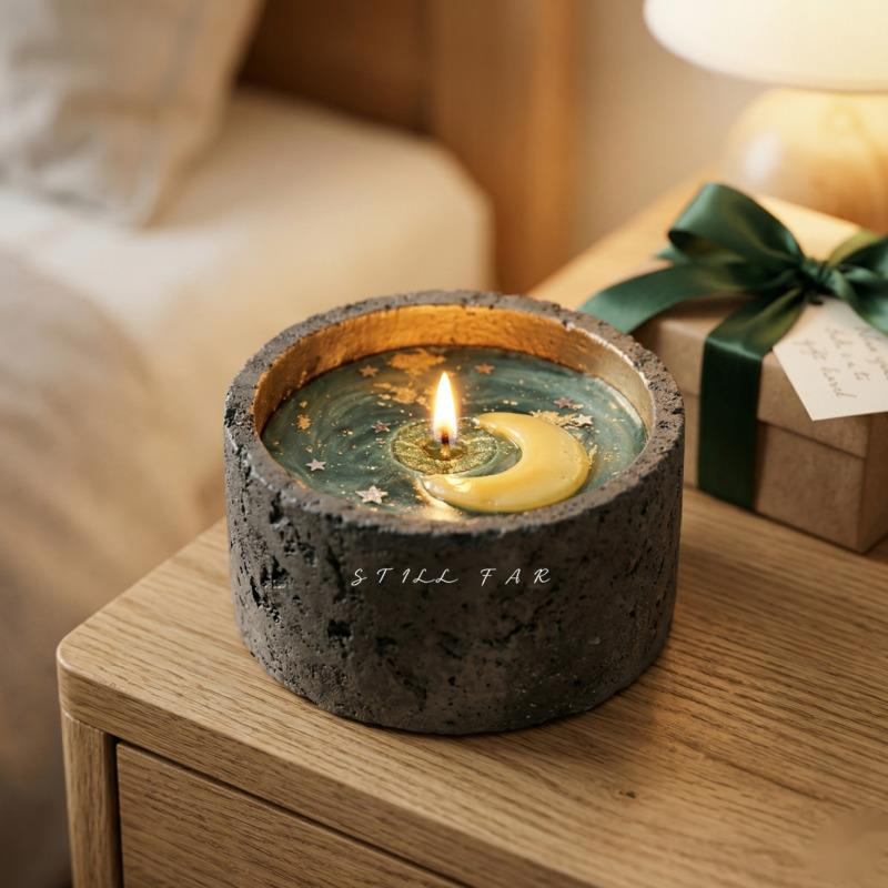 Melting Moon Scented Candle Ha - Home Decor Aesthetic avaliação e preço