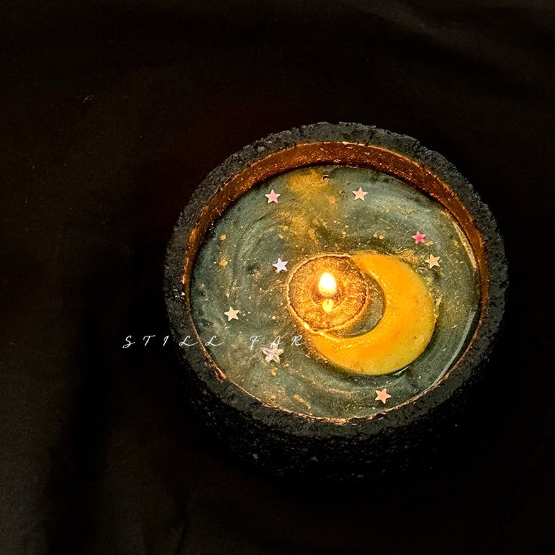 Melting Moon Scented Candle Ha - Home Decor Aesthetic avaliação e preço