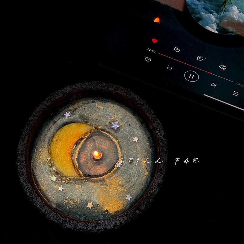 Melting Moon Scented Candle Ha - Home Decor Aesthetic avaliação e preço