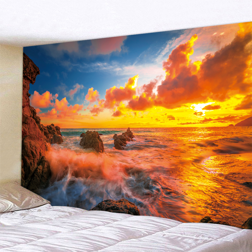 Seaside Beach Sunset Psychedel - Home Decor Yoga avaliação e preço