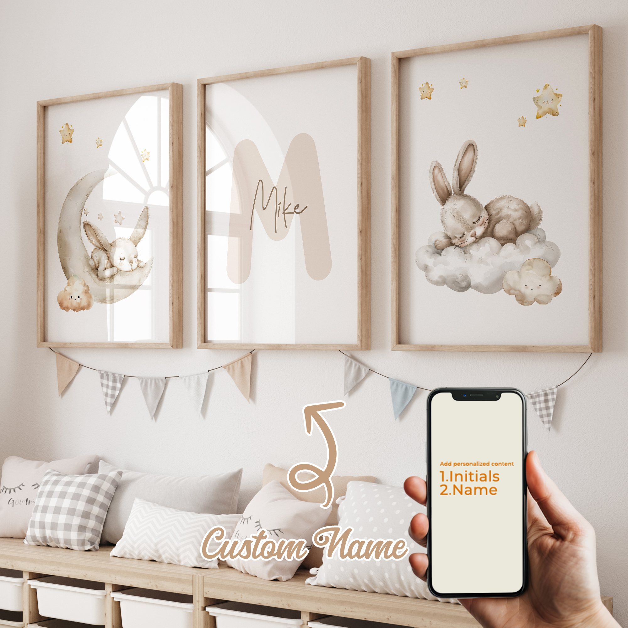 3pcs Personalized Custom Name  - Home Decor Aesthetic avaliação e preço