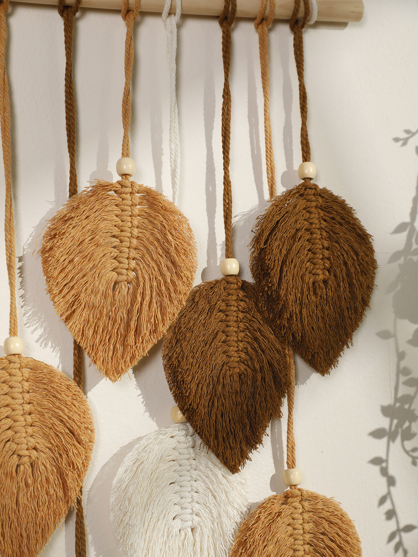 Leaf Macrame Tapestry Brown Gr - Home Decor Yoga avaliação e preço
