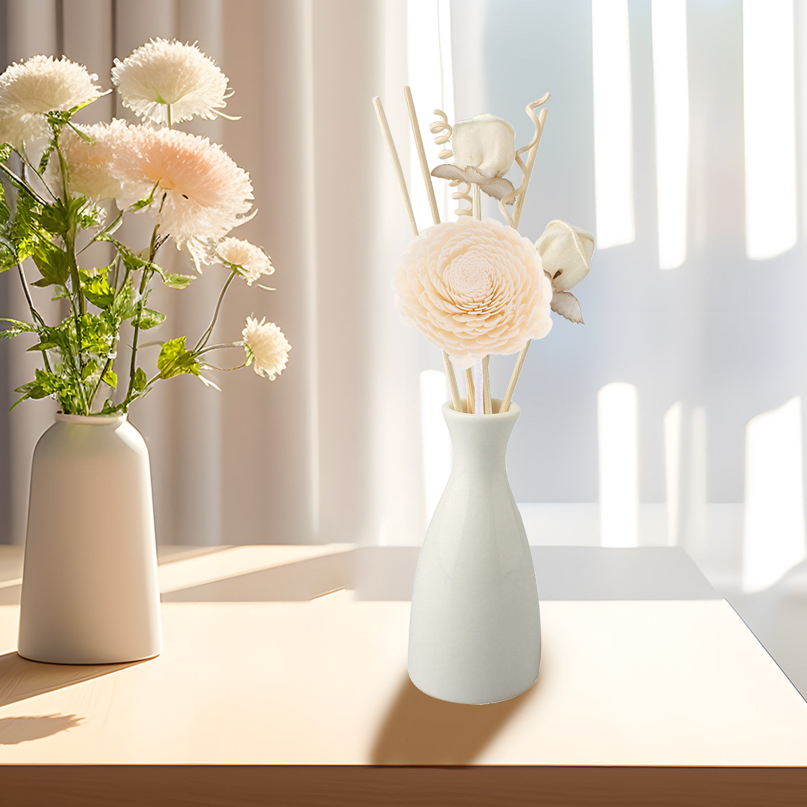 4Pcs Elegant Flower Oil Diffus - Home Decor Yoga avaliação e preço