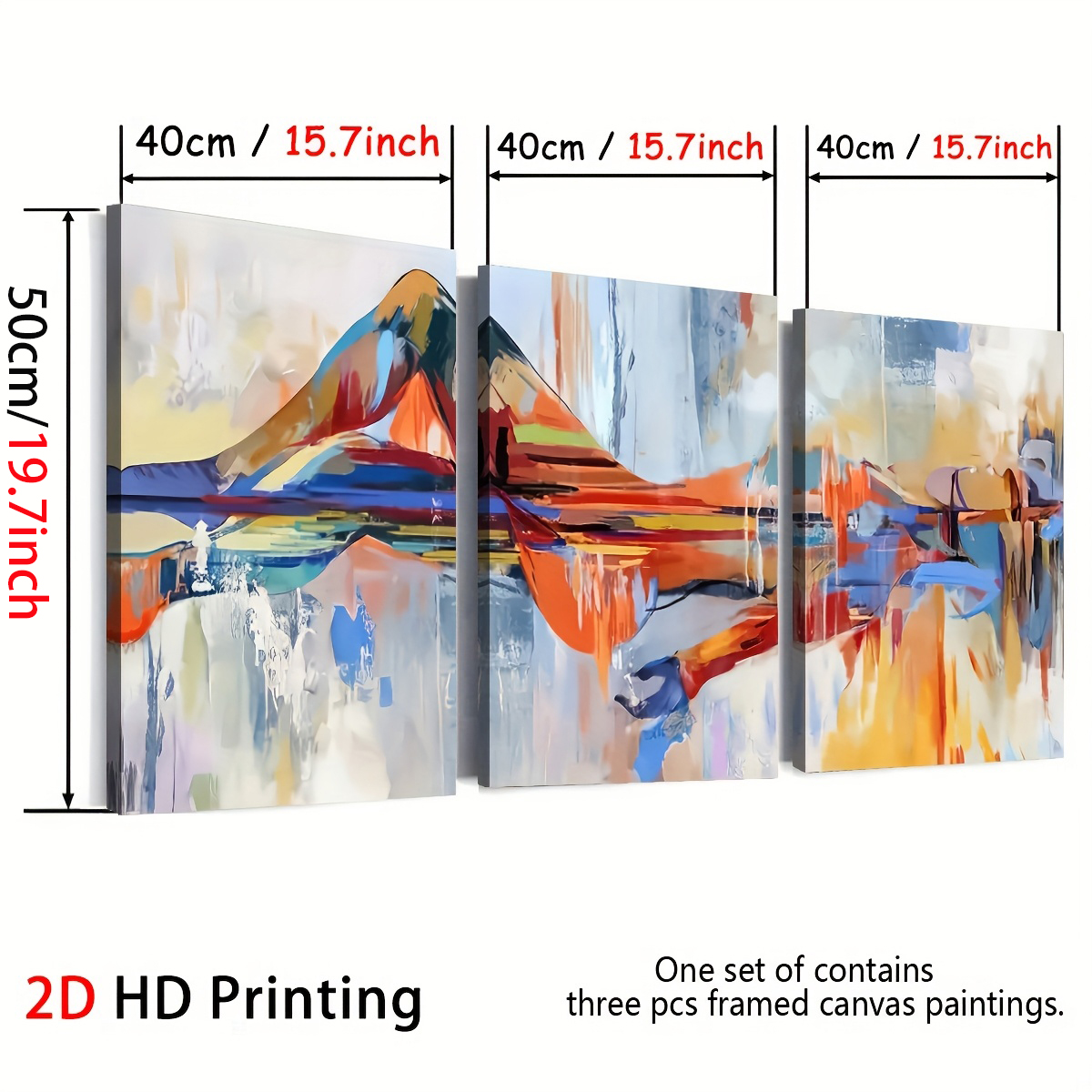 3PCS Modern Style Abstract Fas - Abstract Oil Painting avaliação e preço