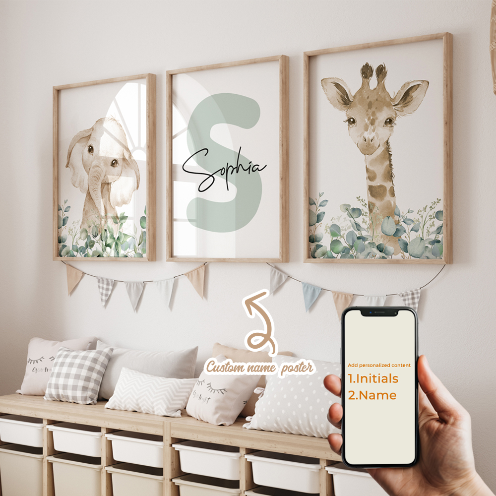 3pcs Personalized Custom Name  - Home Decor Aesthetic avaliação e preço