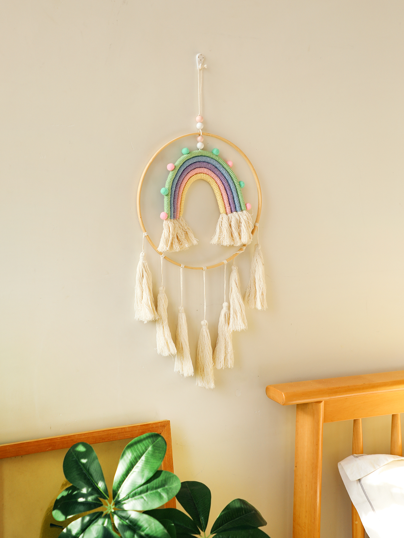 Macrame Tapestry Wall Hanging  - Home Decor Yoga avaliação e preço