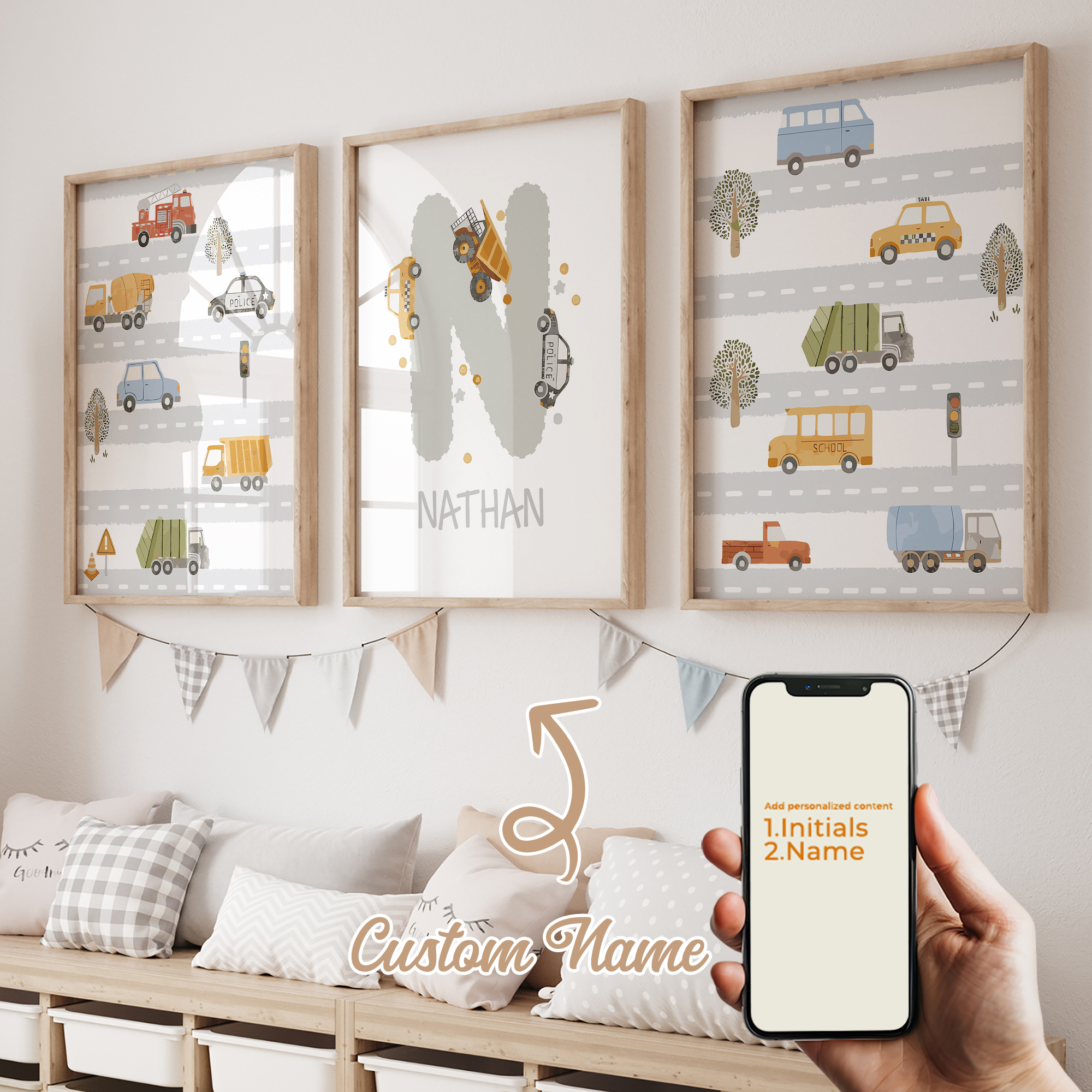 3pcs Personalized Custom Name  - Home Decor Aesthetic avaliação e preço