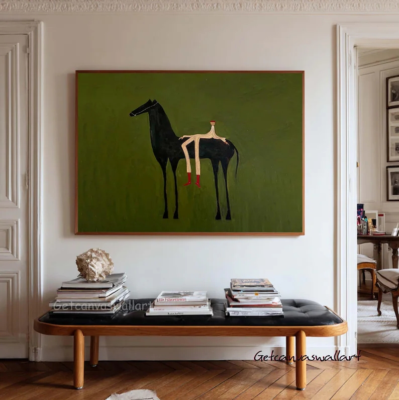 Modern Abstract Western Horse  - Home Decor Aesthetic avaliação e preço