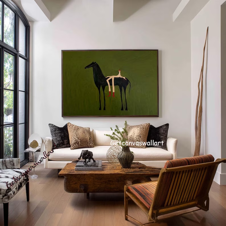 Modern Abstract Western Horse  - Home Decor Aesthetic avaliação e preço
