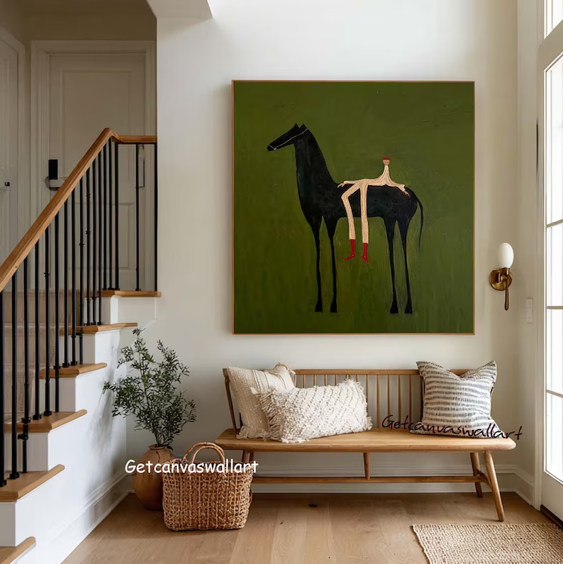 Modern Abstract Western Horse  - Home Decor Aesthetic avaliação e preço