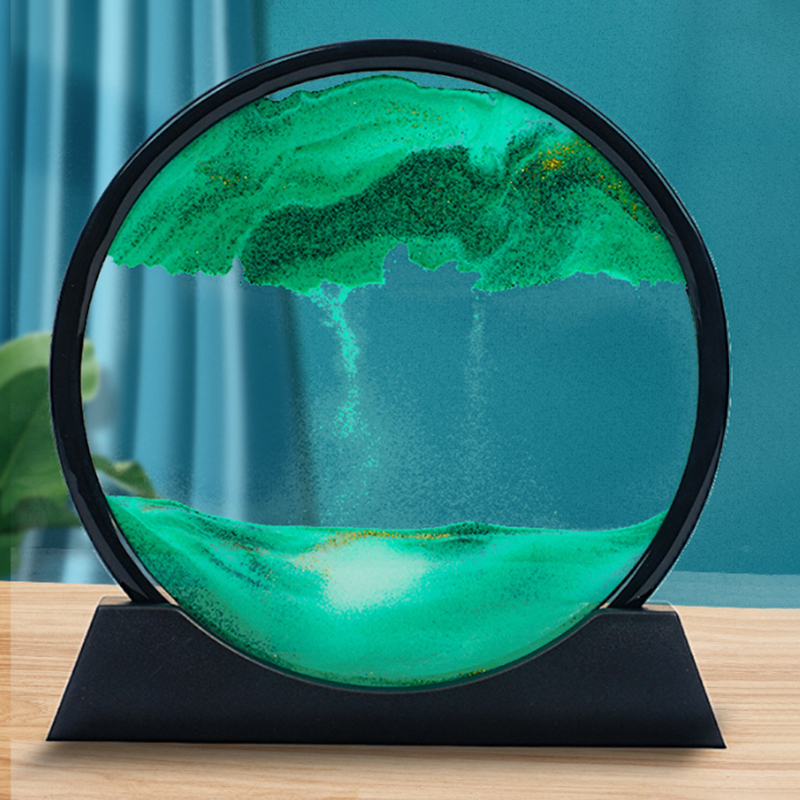 New！1Pcs 3D Hourglass Quicksan - Sand Art Picture avaliação e preço